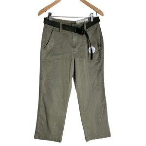 NWT WOMENS JUNIOR'S ARIZONA WORK UNIFORM  KHAKI Size 7 Belted High Rise